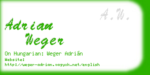 adrian weger business card